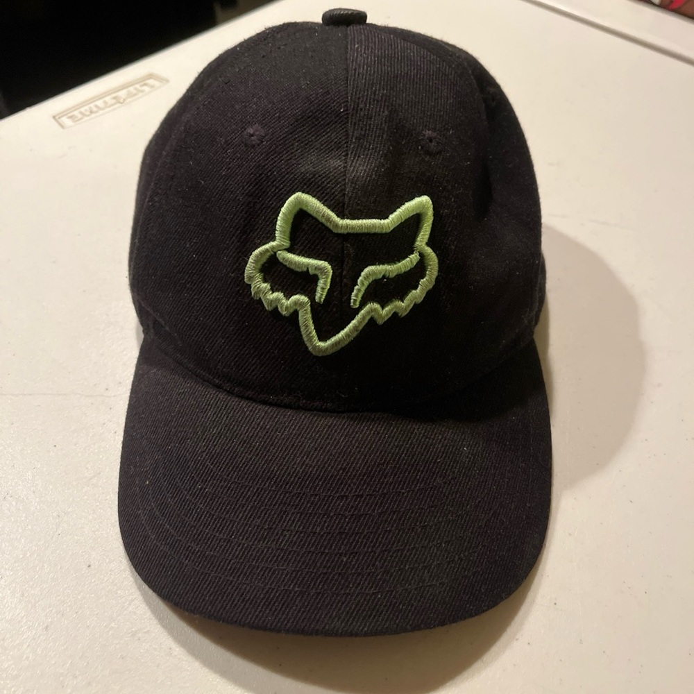 Fox Racing Black Cap with Green Logo